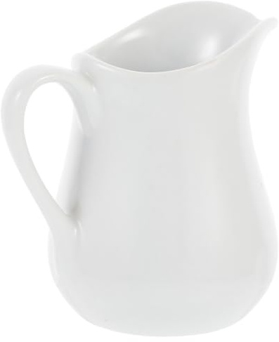 Zerodeko Jarra Lechera de Cerámica en Color Claro Vintage, Portátil y Duradera, Adecuada para Café y Salsas, como Obsequio para Inauguración de Casa y Decoración de Mesa