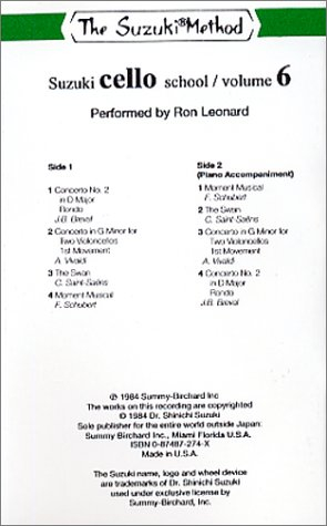 Suzuki Cello School: Performed by Ron Leonard