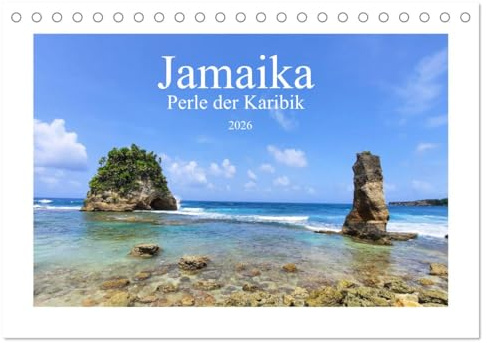 Jamaika - Perle der Karibik 2026 (Tischkalender 2026 DIN A5 quer), CALVENDO Monatskalender: Fasziniernde Natur und lebendige Kultur der Reggae-Insel. (CALVENDO Natur)