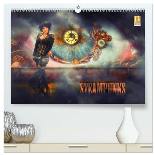 Steampunks (hochwertiger Premium Wandkalender 2026 DIN A2 quer), Kunstdruck in Hochglanz: Der Digital-Art Künstler Dirk Meutzner entführt Sie in die Welt der Steampunks (CALVENDO Hobbys)