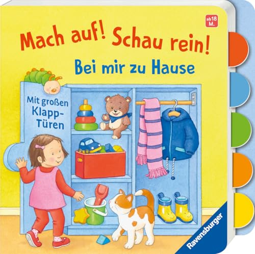 Mach auf! Schau rein! Bei mir zu Hause - Pappbilderbuch ab 18 Monate - Mit großen Klappen zum Öffnen und Spielen