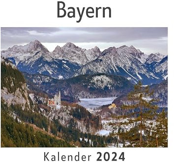 Bayern (Wandkalender 2024, Kalender DIN A4 quer, Monatskalender im Querformat mit Kalendarium, Das perfekte Geschenk)