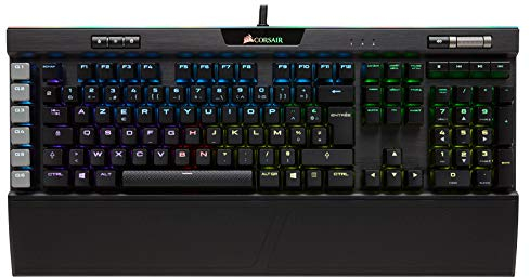 Corsair K95 RGB Platinum USB 2.0 Clavier Mécanique Gaming (Cherry MX Brown, Rétro-Éclairage RGB Multicolore, AZERTY) Noir