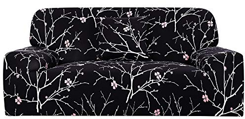 sourcing map L-Shaped Stretch Sofa Covers Chair Cover for 1 2 3 Seater Couch + a Pillow Cover 76-90 Inches