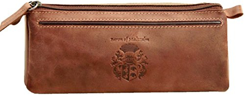 FREIHERR VON MALZAHN Federmäppchen PTOLEMÄUS, 19 cm, braun, Eco-Leder