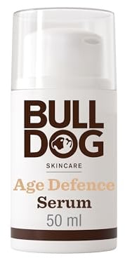 Bulldog Age Defence Serum 50 ml | Fuktkräm för mogen hud, minskar uppkomsten av fina linjer, rynkor och hudfasthet, med naturliga ursprungsingredienser