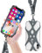 ROCONTRIP 2 in 1 Cell Phone Lanyard Strap Case Holder with Detachable Neckstrap Universal for Smartphone iPhone 8,7 6S iPhone 6S Plus, Google Pixel LG HTC Huawei P10 4.7-6.5 inch (Gray)