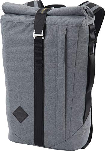 Nitro 878065 Scrambler, Businessrucksack mit Roll-Top und gepolstertem 15“ Wide Laptopfach, Urban Mobility Rucksack, Kurierrucksack, Alltagsrucksack, 28 L +, Black Noise