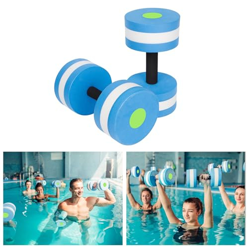 2PCS Aquatic Exercise Assemble Water Dumbbells, Foam Dumbbells, Water Aerobics Dumbbell Sports Aquatic Exercise Water Barbells Hand Bars Swimming Training Fitness Equipment