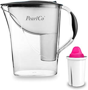 PearlCo - Wasserfilter Standard (anthrazit) mit 1 Magnesium classic Filterkartusche - passt zu Brita Classic