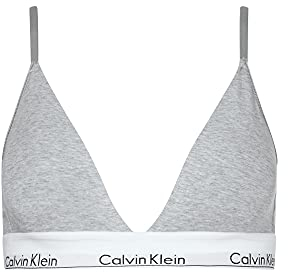 Calvin Klein Ll Triangle 000qf5650e, Triangolo Donna, Grey (Grey Heather), S
