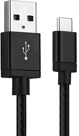 CELLONIC Cavo USB 2.0 Compatibile con Microsoft Xbox Series X, Series S/One Elite Controller 2 Ricarica 3A per Console Controller con Porta USB C Type C 1m in Nylon Nero