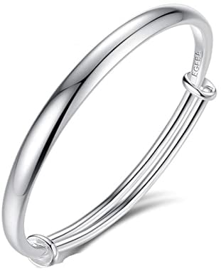 AMTBBK Damen Armreif Armband 925 Sterling Silber Offen Verstellbarer Armspange Allergen-Free Hochzeit Party Schmuck Für Damen Und M?Dchen