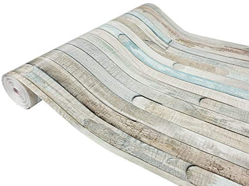 DecoMeister Klebefolie in Holz-Optik Holzfolien Deko-Folien Holzdekor Selbstklebefolie Möbelfolie Selbstklebend Fertigrolle Holz Folie für Möbel Rio Ocean 45x490 cm