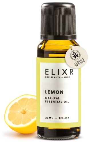 ELIXR – Zitronenöl zur Raumbeduftung, für Aromatherapie & als Massageöl – 100% naturreines ätherisches Öl aus schonend gepressten Zitronen – zertifizierte Naturkosmetik aus Deutschland (30 ml)