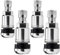 C CARBONADO 4 Stück 11,3mm Aluventil X1 Series Silver Edition PKW Universal Ventil Felgenventile Silber Metallventil Leicht