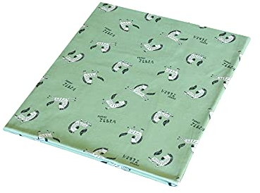 1buy3 Jersey Stoff Gemustert zum nähen | 92% Baumwolle, 8% Elasthan | Kinderstoff | Baumwolljersey | Muster: Zebra grün | 100cm x 160cm | Grundpreis je m² = €8,43