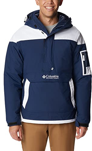 Columbia Challenger Insulated Pullover, Anorak hiver Homme, Collegiate Navy/White, Taille XL