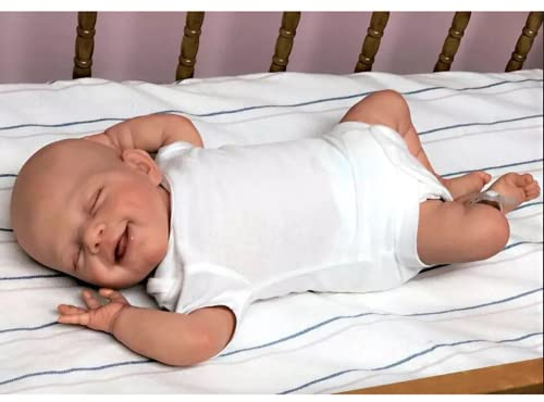 Lonian 19 Zoll 48 cm Ganzkörper-Silikon-Reborn-Baby-Puppe, die lebensechtes Soft-Touch-Badespielzeug schläft