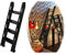 Hochbettleiter Etagenbettleiter Aus Holz - 3 Stufen 110cm/ 4 Stufen 137cm Länge, Schwerlast-Bettseitenleitern mit Griff, Aufstiegs-Anlegeleiter für Wohnmobil-Wohnheim ( Size : 4 Step 137cm/53.9 )