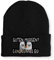 tshirtladen Guten Morgen? Ganz dünnes Eis! Statement Beanie Mütze mit Spruch Pinguin, Farbe: Black