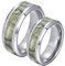 Ring Damen Breit Silber, Verlobungsringe für Sie und Ihn mit Gravur Wolframcarbid 8 mm mit Zweigmuster zum Hochzeitstag des Paares