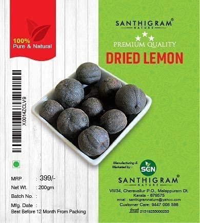 QURA Limón seco natural 200 g (negro)