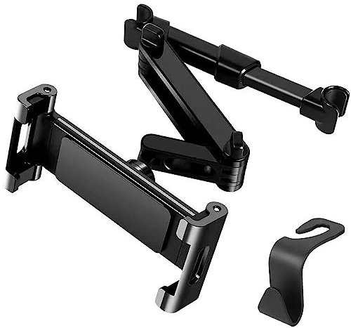 tablet halterung auto,tablet holder car,Universal tablet Halterung Auto, für iPad Air Mini 2 3 4, Pro 9.7, 10.2, 10.5, Samsung Tab, Smartphone und Tablet mit 4.3~13 Zoll – Schwarz Autotelefonhalter