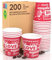200 Bicchierini in Carta Natalizi per caffè 65ml LoveRedCUP Bicchieri Natale Ecologici Biodegradabili Monouso Piccoli Asporto Bevande Calde