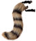 Halloween Kostüme Plüsch Fuchsschwanz Cosplay Kunstpelz Fuchs Wolf Kostüm Katze Schwanz Kinder Erwachsene Cosplay Halloween Weihnachtsfeier Fasching Karneval Masquerade Cosplay Frauen,Gelb Schwarz