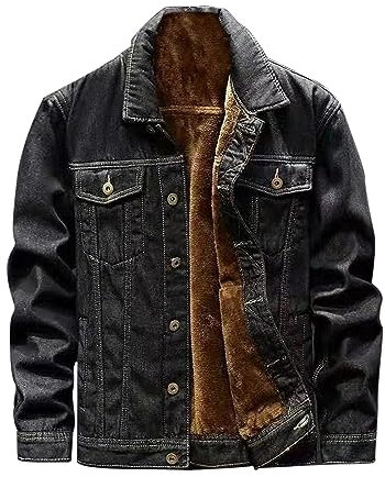 Veste Jean Homme,Veste En Jean À La Mode Pour Hommes, Classique Délavée, Décontractée, Fendue, Coupe Cintrée, Veste De Camion Veste De Pluie Homme Compatible With Moto Trench Coat Homme