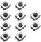 YINETTECH Micro-Interrupteur de Télécommande pour Clé de Voiture à 4 Broches Micro Bouton-Poussoir Remplacement Compatible avec Renault Bouton de Réparation de Clé à Distance 3x4x2mm