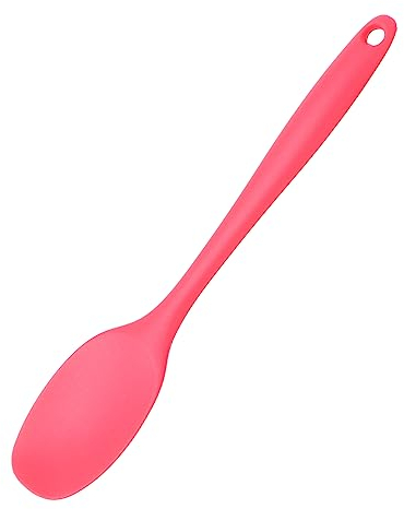 TOPBATHY cucharas soperas porción de silicona cucharas de sopa cucharas para mezclar cuchara sopera cuchara para servir comida alimento cucharada cuchara de mezcla niño rojo