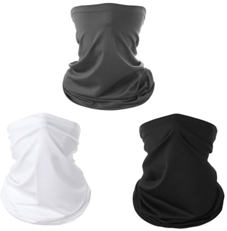 YUUSIKCO 3pcs schlauchschal- Multifunktionstuch Mundschutz - Bandana Herren Damen Schlauchschal Halstuch Gesichtsmaske Mund Sonnenschutz Baumwolle Outdoor,elastisch atmungsaktiv waschbar