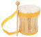 Handtrommel-Musikinstrument, Holz-Schaffell-Oberseite, Professionelles Schlaginstrument, Trommel, Conga-Trommel mit Stock für Erwachsene, Anfänger (YELLOW)