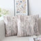 NIULAA Samt Kissenbezug 50x50 2er Set Braun Kissenbezüge Vintage Sofakissen Couchkissen Aesthetic Dekokissen Kissenhülle Deko Kissenhüllen Quadratisch Zierkissen Wohnzimmer Couch
