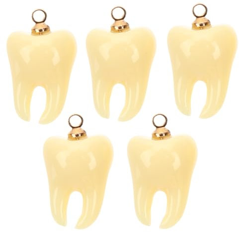 VILLCASE 5stücke Zahnanhänger Schmuck Anhänger Aus Harz Für Diy Schmuckherstellung Kleine Schmuckanhänger Für Halsketten Und Armbänder