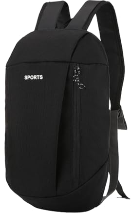 Valicaer Kleiner Rucksack,10L Ultraleicht Daypack Tagesrucksack Wasserfest Wanderrucksack Trekkingrucksack Leichter Reiserucksack Mehrzweck Wandern Rucksack Buchrucksack für Outdoor Sport (Schwarz)