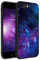 BENTOBEN for iPhone 7 Plus Case, iPhone 8 Plus Case,Glow in the Dark Nebula Galaxy Pattern Soft Silicone Slim Bumper Shockproof Women Men Protective Case for iPhone 7 Plus/iPhone 8 Plus - Purple