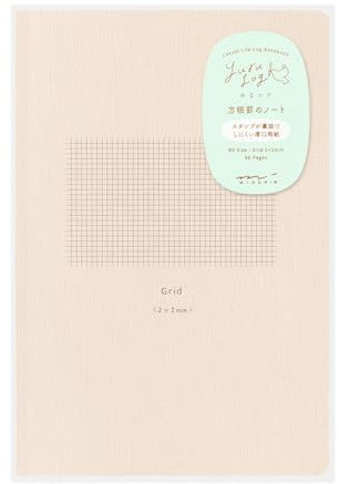 Midori 15358006 Notizbuch, Loseprotokoll, Graph Lineal, 0,1 Zoll (2 mm), B6