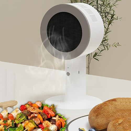 XNXYSMKJ Wireless Tabletop Range Hood, Portable Range Hood, Rechargeable Kitchen Exhaust Fan for Family Dinner Outdoor Barbecue