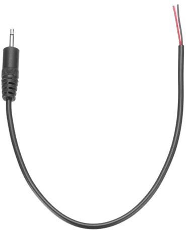 QUARKZMAN Conector Macho de 2.5 mm a Cable de Audio Estéreo Mono de 2 Polos Con Extremo Abierto de Cableado Desnudo para Reparación de Cable de Auriculares, 0.25m