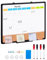 VEVOR Combo Tableau Blanc et Tableau en Liège 60 x 45 cm, Calendrier Mensuel avec Cadre en Aluminium, Tableau Magnétique Effaçable à Sec, Montage Mural, pour Faire des Plans Bureau Maison École