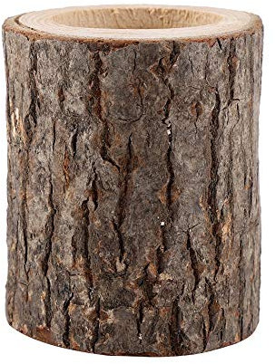 OPPWONG Holzkerzenhalter, Personalisierte Votiv-Teelichthalter aus Holz, Teelichthalter, Teelichthalter, Kerzenständer, Baumstamm, Blumentopf, Ornament, Dekoration für Hochzeiten, (Groß)