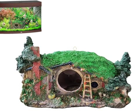 Adsfvs Aquariumhöhle, Aquariumhöhle - Reptilienhöhle zum Verstecken von Bettas | Dekorative Fisch-Gartenteich-Ornamente aus Kunstharz zum Verstecken von Garnelen