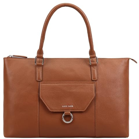 Lloyd Baker London – DARIAH Leather Tote Bag: Women's Classic and Modern Design in 100% Genuine Full Grain Leather with a Full Zip Closure