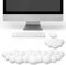 Wolke Repose-poignet pour clavier, motif nuage blanc, repose-poignet, en cuir synthétique, ergonomique et doux, pour clavier et souris, repose-poignet pour bureau, ordinateur de jeu, ordinateur