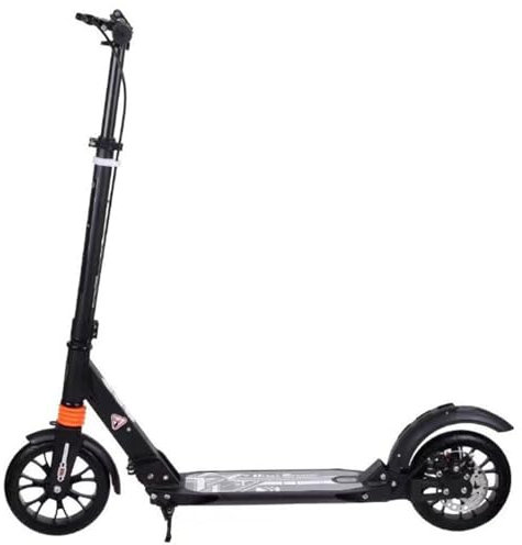 Roller für Erwachsene, Big Wheels Doppelfederung, Pendlerscooter mit Stoßdämpfung, Scheibe und Handbremse, 150 kg Tragkraft