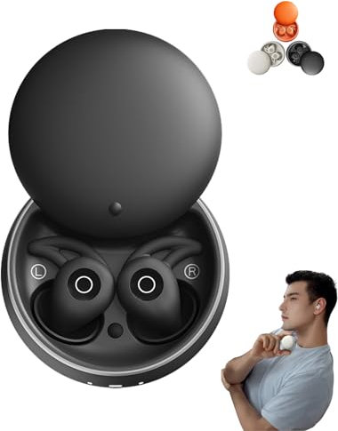 mindbuds kopfhörer,Novonell Snoozepods Pro - Anti Schnarch-kopfhörer,novonell Sleep Pods,snooze Pods,sleep Noise Cancelling,Ultra Comfortable & Noiseless Sleeping with ANC, Mini Bluetooth Sleepbuds