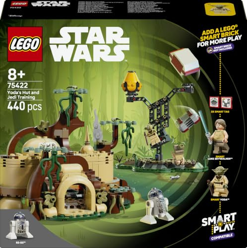 LEGO Star Wars 75422 SMART Play: Yoda's Hut and Jedi Training - Compatible Interactive Toy Set incl. 2 SMART Tags and 2 Minifigures - Gift Idea for 8+ Year Old Boys, Girls & Adult Fans